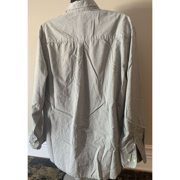 Men's Saddlebred Button-up Long Sleeve Extra large (XL) Blue Dress Shirt - Picture 4 of 7